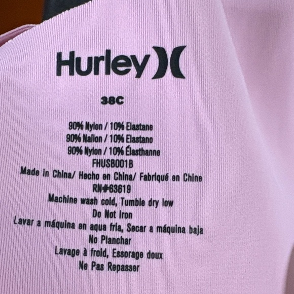 Hurley Pink and White Women's Bra Set Sz 38C - Picture 5 of 14